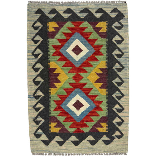 Handmade Multi Kilim Geometric 2x3 ft