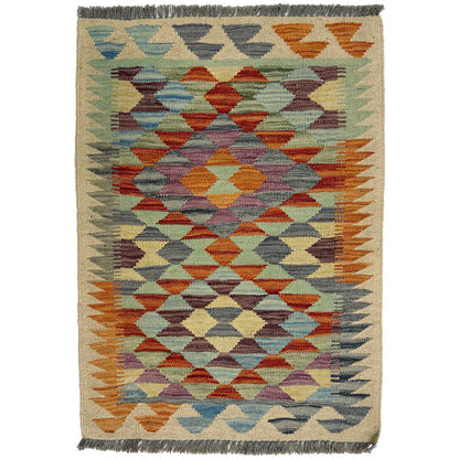 Handmade Multi Kilim Geometric 2x3 ft