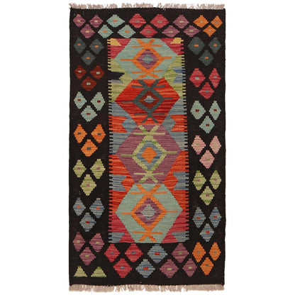 Handmade Multi Kilim Geometric 2x4 ft