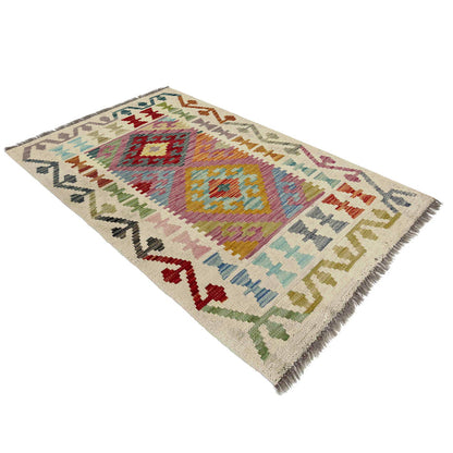 Handmade Multi Kilim Geometric 2x4 ft