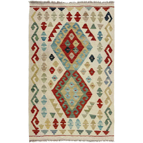 Handmade Multi Kilim Geometric 2x4 ft