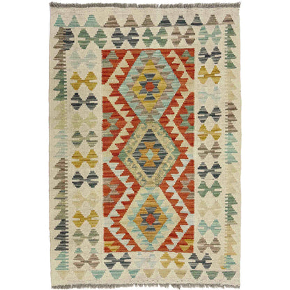 Handmade Multi Kilim Geometric 2x4 ft