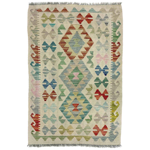 Handmade Multi Kilim Geometric 2x4 ft