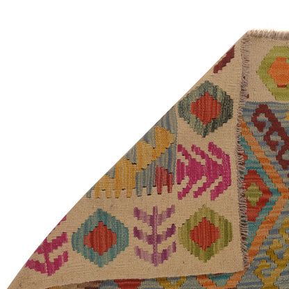 Handmade Multi Kilim Geometric 2x4 ft