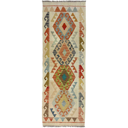Handmade Multi Kilim Geometric 6' Runner