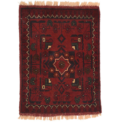 Handmade Wool Doormat Red Floral