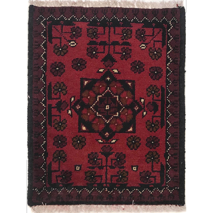 Handmade Wool Doormat Red Floral