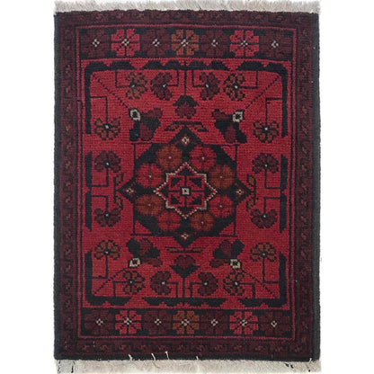 Handmade Wool Doormat Red Floral