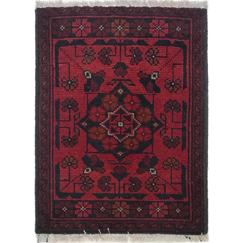Handmade Wool Doormat Red Floral