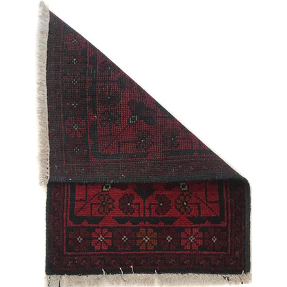 Handmade Wool Doormat Red Floral