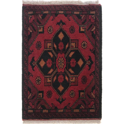 Handmade Wool Doormat Red Floral
