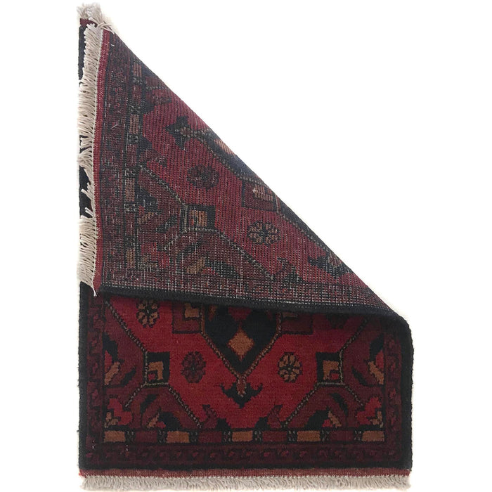 Handmade Wool Doormat Red Floral