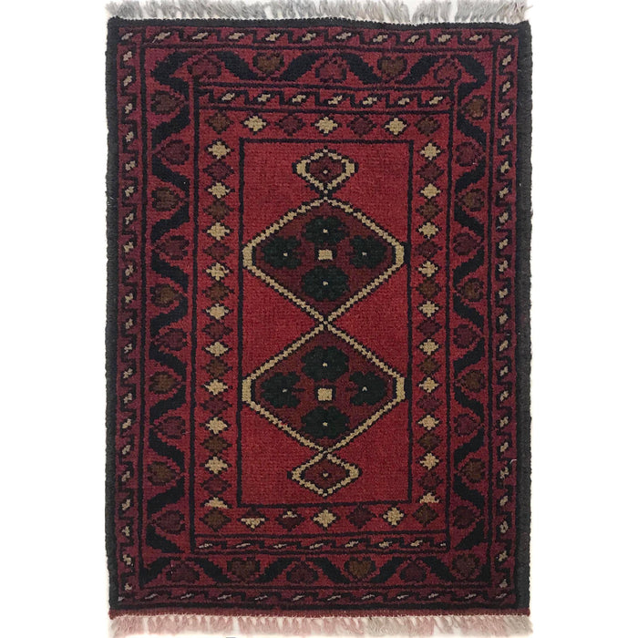 Handmade Wool Doormat Red Floral