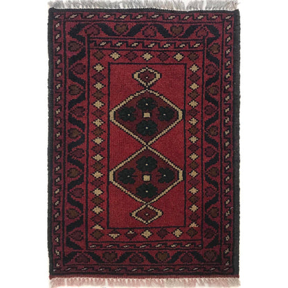 Handmade Wool Doormat Red Floral