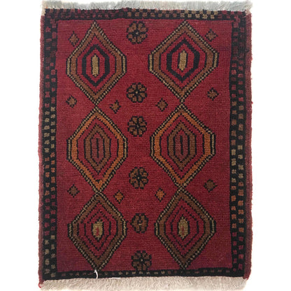 Handmade Wool Doormat Red Floral