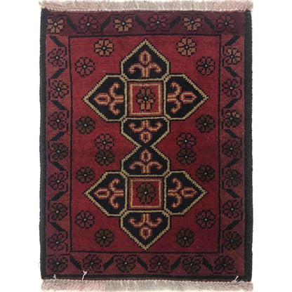 Handmade Wool Doormat Red Floral