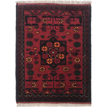 Handmade Wool Doormat Red Floral