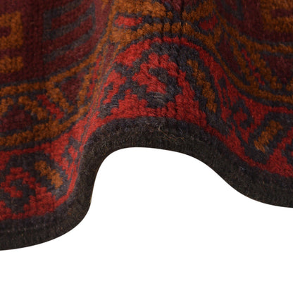 Baluchi Rug Handmade Red Geometric 3x5 ft
