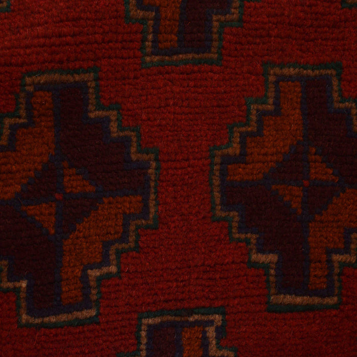 Baluchi Rug Handmade Red Geometric 2x4 ft
