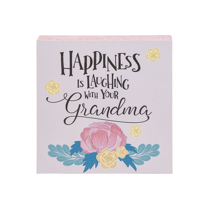 A Happiness Is Laughing Wooden Plaque.