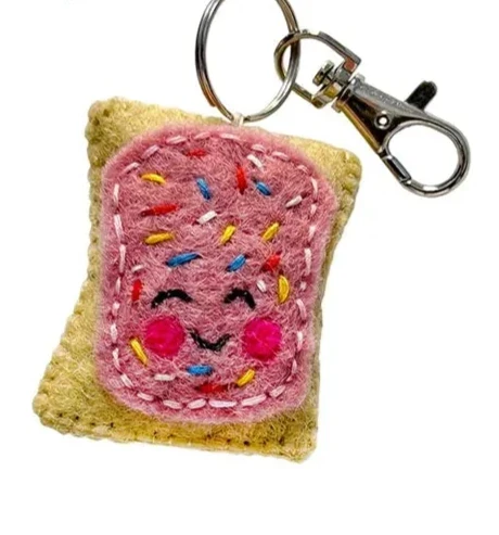 Happy Food Felt Keychain