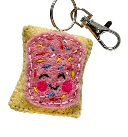 Happy Food Felt Keychain