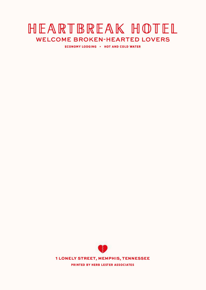 Heartbreak Hotel: Fictional Hotel Notepad Set