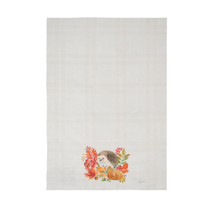 A Hedgehog Harvest Printed Kitchen Towel.