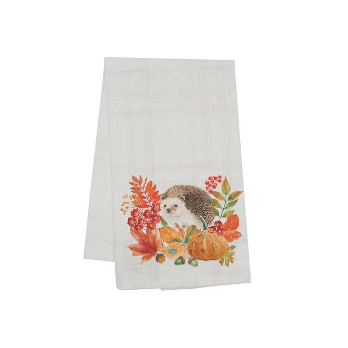 A Hedgehog Harvest Printed Kitchen Towel.