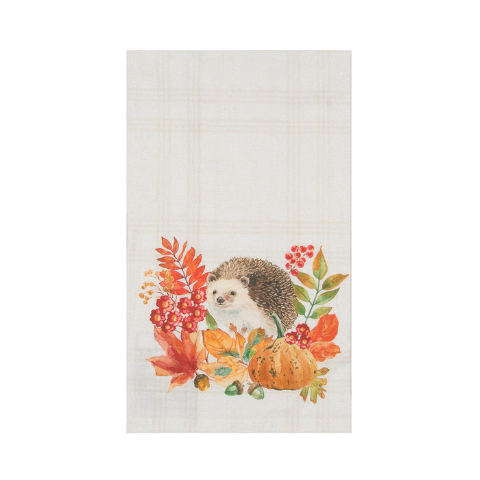 A Hedgehog Harvest Printed Kitchen Towel.
