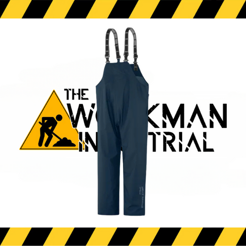 Helly Hansen Mandal heavy-duty waterproof bib pants in Blue.