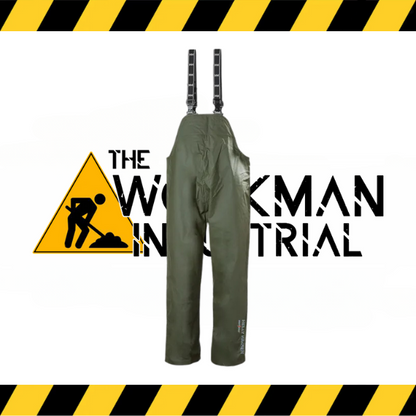 Helly Hansen Mandal heavy-duty waterproof bib pants in Green.