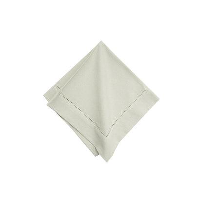 Hemstitch Table Linens table linens displayed as a coordinated tabletop setting.
