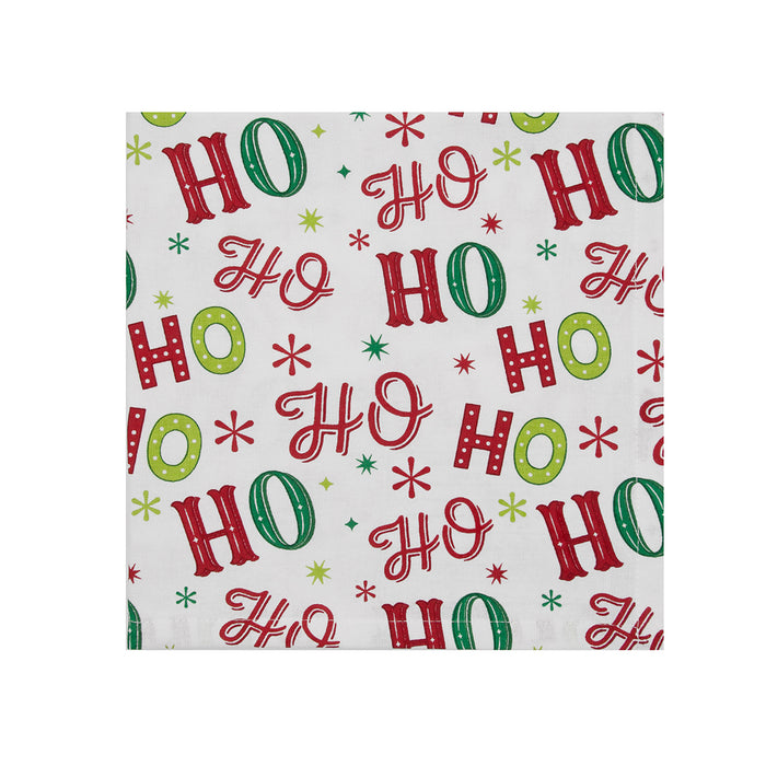 Ho Ho Ho Table Linens table linens displayed as a coordinated tabletop setting.