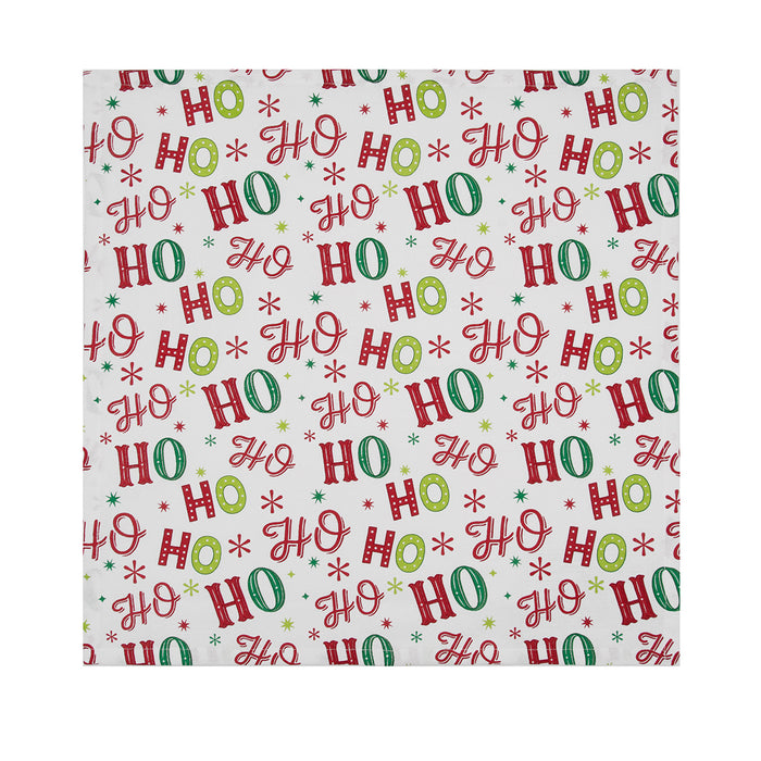 Ho Ho Ho Table Linens table linens displayed as a coordinated tabletop setting.
