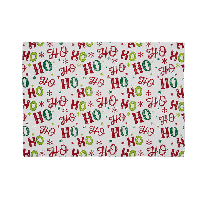 Ho Ho Ho Table Linens table linens displayed as a coordinated tabletop setting.