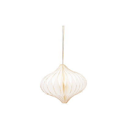 A Honeycomb Paper White Ornament.