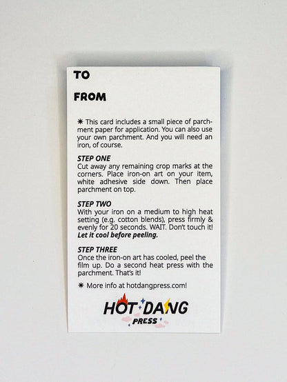 Hot Dang Press - Happy Birthday Cake L'il Something Iron-On Card