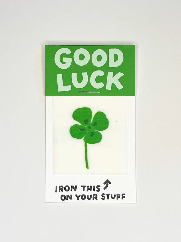 Hot Dang Press - Leaf Clover L'il Something Iron-On Card
