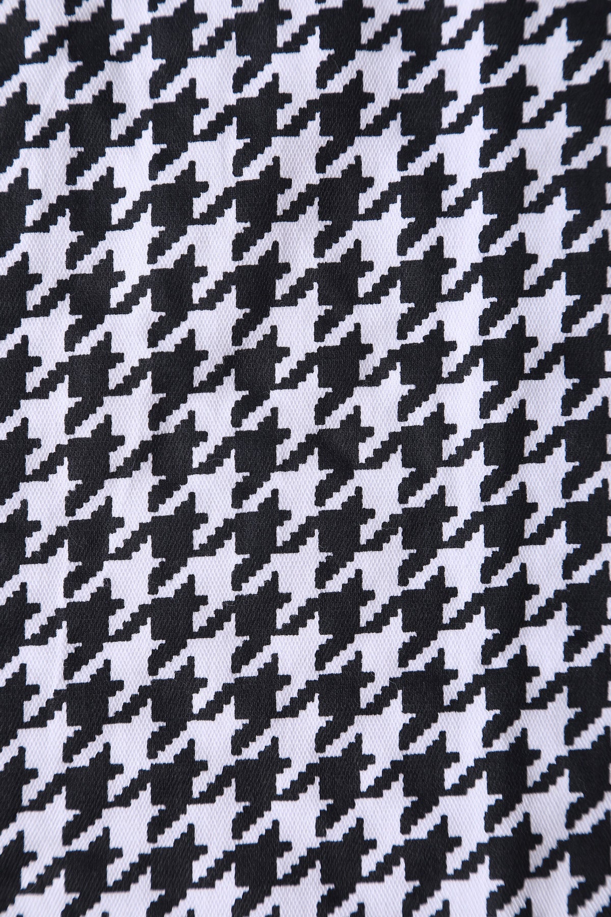 Cindy Houndstooth Roll Collar Dress
