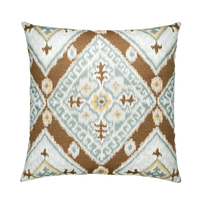 Ikat Diamond Caramel Throw Pillow