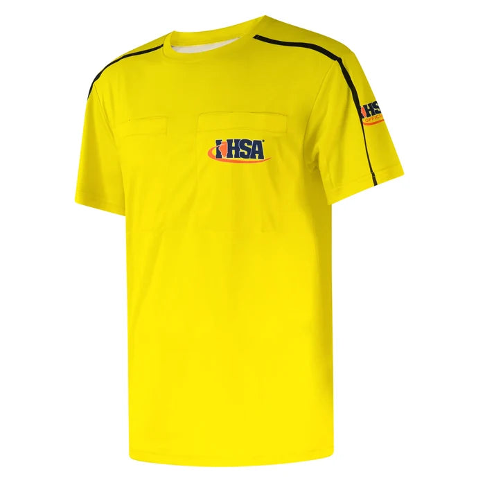 Illinois (IHSA) Davis IHSA AeroFLX Soccer Yellow Referee Shirt 3.0