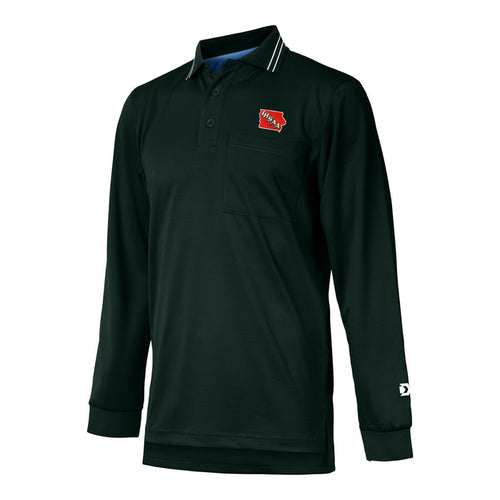 Iowa (IHSAA) Davis BFX Traditional LS Black Umpire Shirt