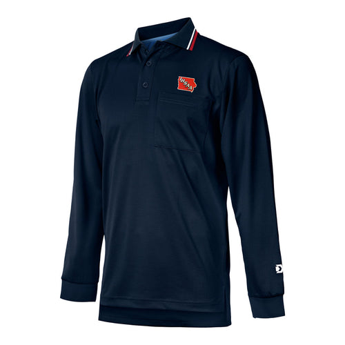 Iowa (IHSAA) Davis BFX Traditional LS Navy Umpire Shirt