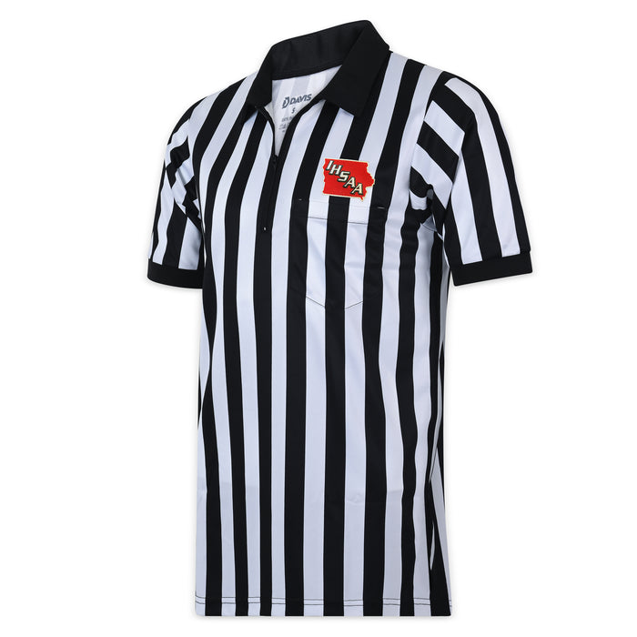 Iowa (IHSAA) Davis Core 1" Stripe Football Referee Shirt
