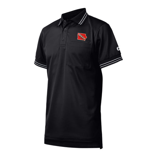 Iowa (IHSAA) Davis Core Traditional Black Umpire Shirt