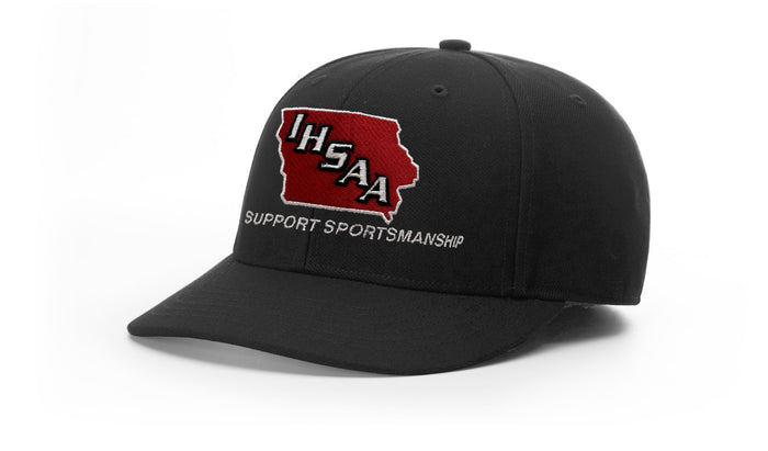 Iowa (IHSAA) Richardson Black 6-Stitch Base Umpire Hat