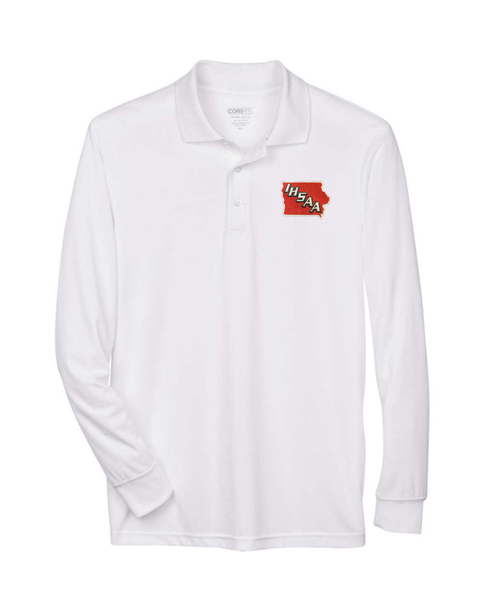 Iowa (IHSAA) White Moisture Wicking Referee LS Shirt