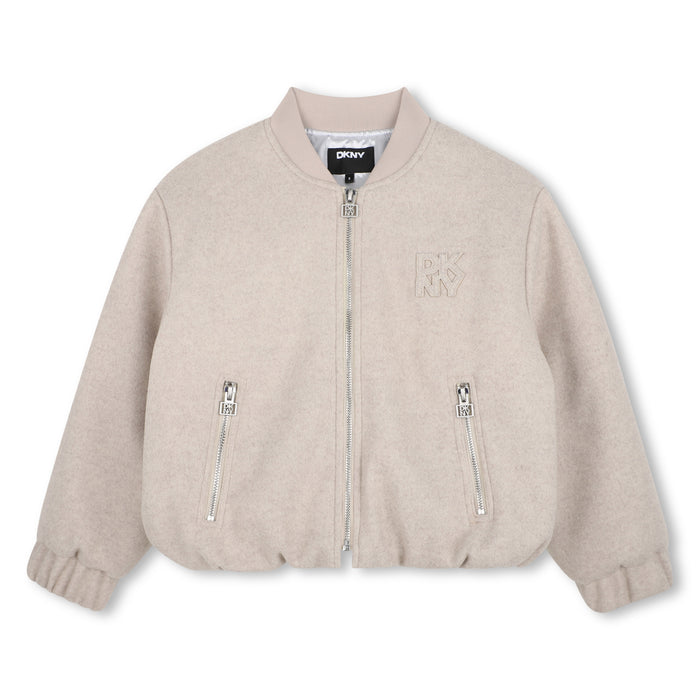 jacket wool bomber style - chine beige-c10