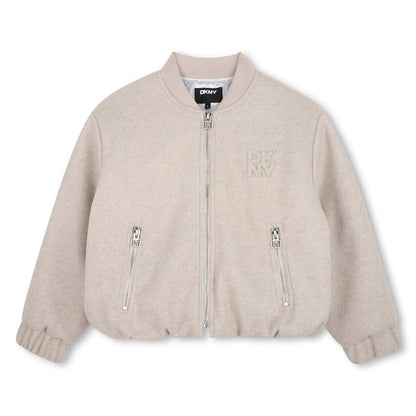 jacket wool bomber style - chine beige-c10